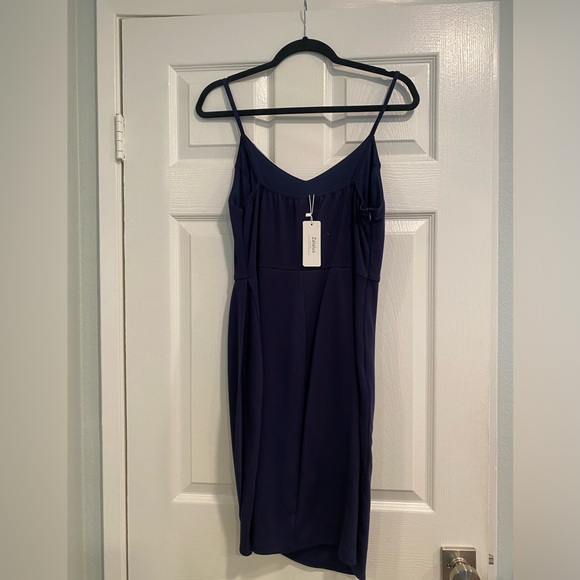 Zalalus Royal Blue Bodycon XL Mini Dress. New with tag - Picture 2 of 3